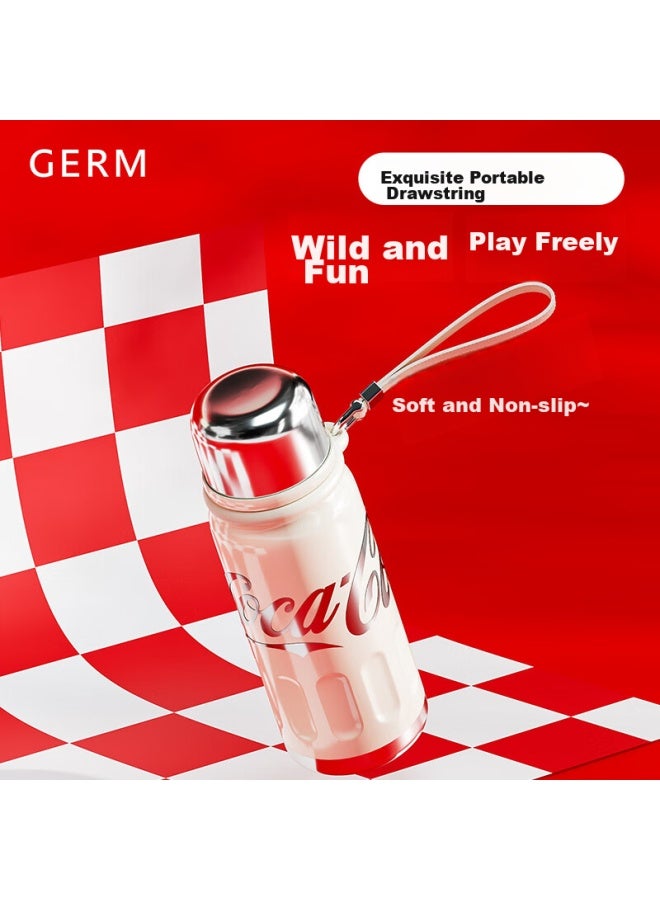 Germ Panzhanle Coca-cola Insulated Cup, Sports Water Bottle For Men And Women, Student Car Cup, 580ml, Morgan White - Image 5