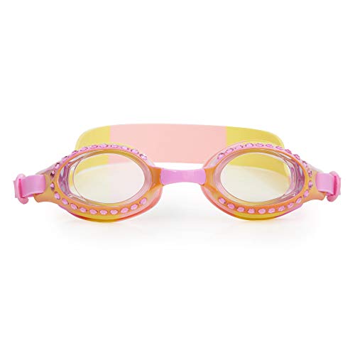 Bling 2O Girls' Strawberry Lemonade Rhinestone Kids Swimming Goggles (Ages 3+ up) - UV Protection, Latex-Free, 100% Silicone Material - Includes Anti-Fog & Adjustable Head Strap - Image 2