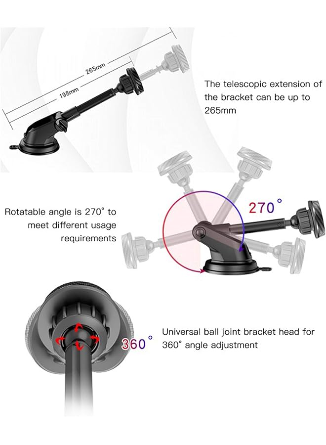 يسيدو حامل مغناطيسي قابل للسحب للسيارة - Image 4