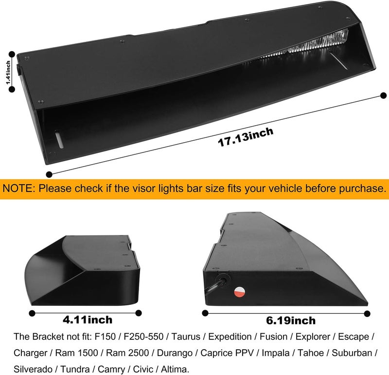 ASPL 2-15 LED Visor Light Bar with 29 Flash Patterns - Image 5