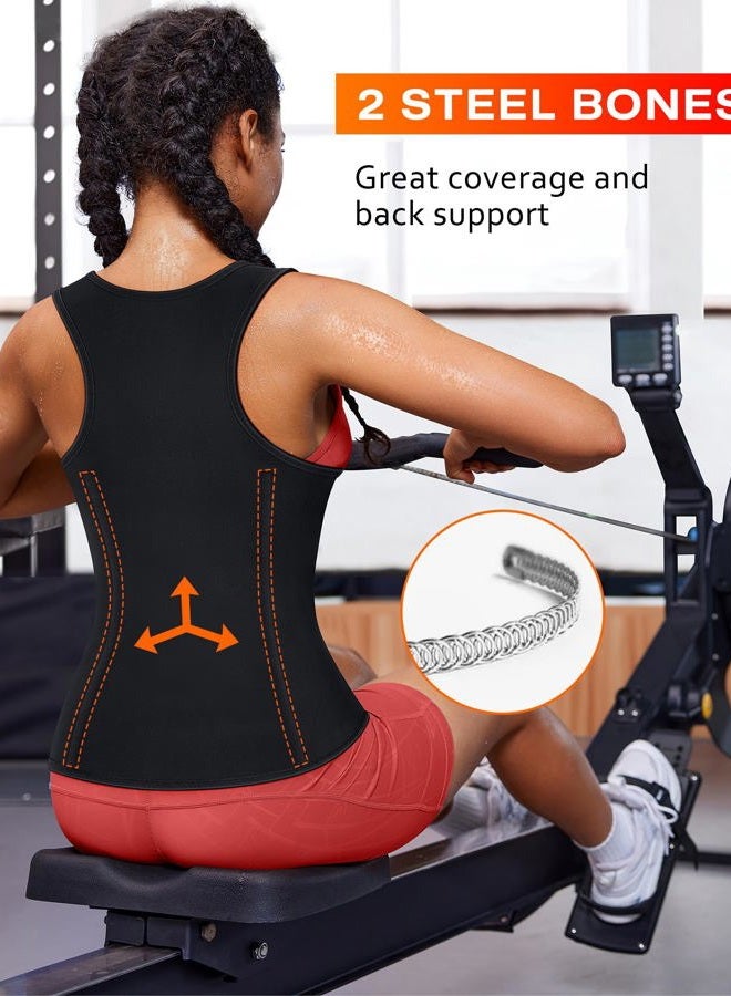 Junlan Waist Trainer for Women - Sauna Suit Sweat Vest Waist Trimmer for Working Out - Image 4