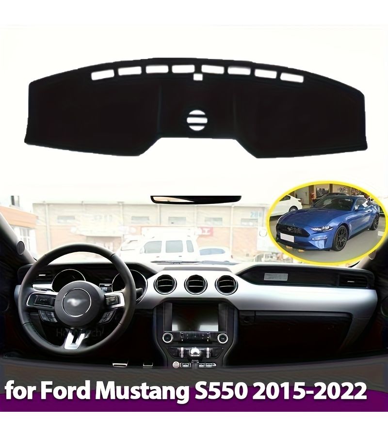 For Ford Mustang S550 2015 2022 Left Hand Drive Dashboard Cover Instrument Panel Cover Direct Replacement Compatible Car Mat Accessories Driver Position Cover - Image 1