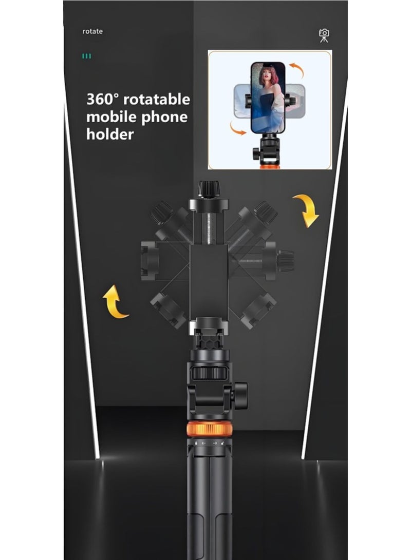 general 62”/158cm Selfie Sticks Tripod, with Remote, Extendable Phone Tripod Camera Stand,360°Portable Selfie Stick Cell Phone Tripod for Travel/Vlogging/Filming(Black) - Image 3