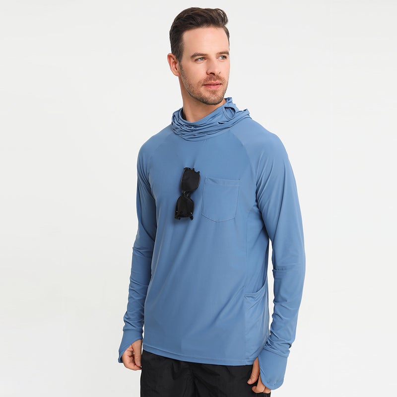 Sha Ba Te 2026 New Long Sleeve Sun Protection Fishing Shirt Men's UPF50+ Quick Dry Breathable Ice Silk Hooded Jacket for Outdoor Hiking Camping - Image 3
