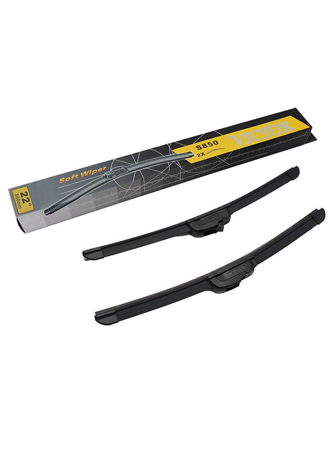 Victor - Victor Pack of 2 | 22" Inch | EM-850S Soft Polyester Wiper Blade Universal Used for more than 98% of Cars - Image 1