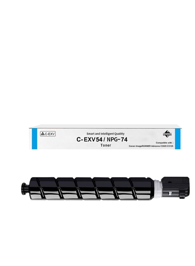 Terabyte CEXV-54 CYAN Compatible with Canon EXV 54 Toner Canon C-EXV54 Cyan Canon C-EXV 54 Toner NPG-74 GPR-58 Canon 1395C002 for Canon Imagerunner Advance C3125 C3025 C3025i C3125i Canon iR ADV C3125 C3025i 5 - Image 1