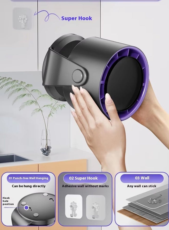 Allieuka Portable Desktop Fan with Digital Display 5 Speed Battery adjust Mini Fan Table Advanced Small Indoor Air Circulation Desk Fan Wall Mountable Portable USB Fan for Travel Bedroom Kitchen Desktop Camping - Image 5