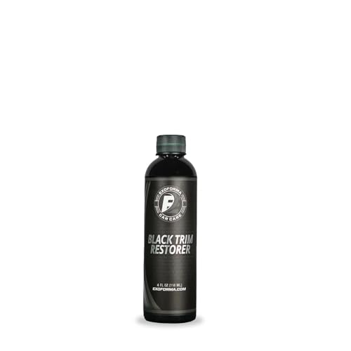 ExoForma Black Trim Restorer - Unique Dye-Infused Formula Lasts 6+ Months - Restores Factory Black to Plastic Trim - Protects Against UV Rays, Helps Conceal Scratches & Scuff Marks - Works in Seconds - Image 1