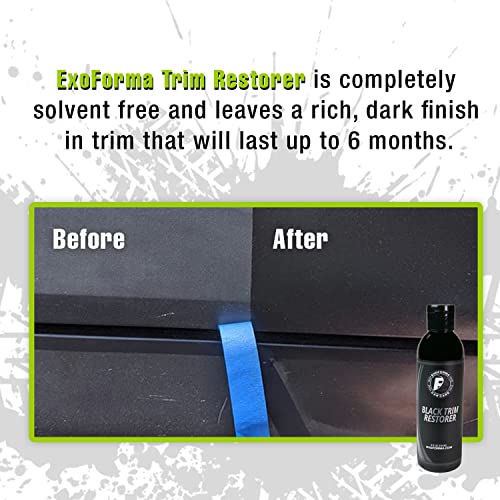 ExoForma Black Trim Restorer - Unique Dye-Infused Formula Lasts 6+ Months - Restores Factory Black to Plastic Trim - Protects Against UV Rays, Helps Conceal Scratches & Scuff Marks - Works in Seconds - Image 5
