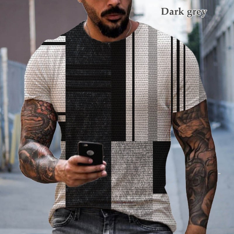 Men'S T-Shirt New 3D Retro Digital Print Men'S And Women'S T-Shirt - Image 1