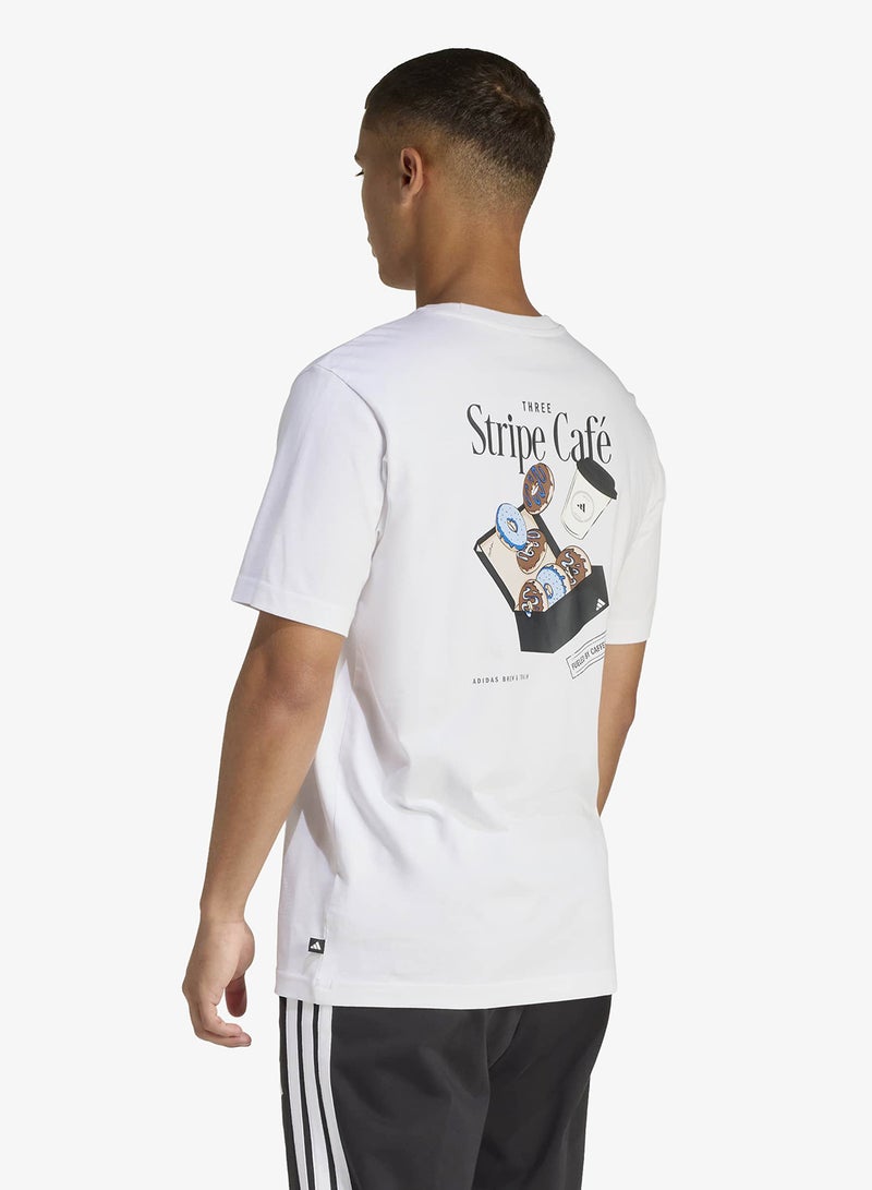 Adidas Coffee Cafe Donut Box Graphic T-Shirt - Image 2