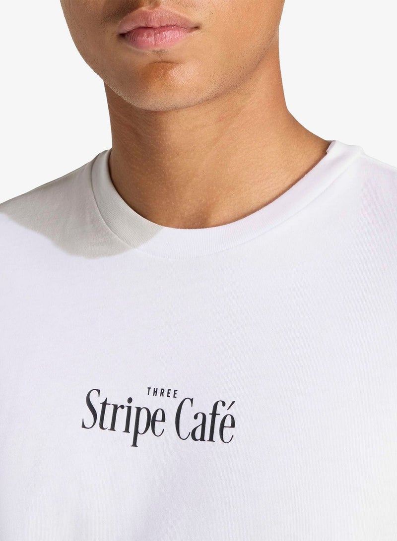 اديداس تيشيرت بطبعة جرافيك لقهوة وكافيه ودونات - Image 3