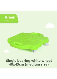 Kindergarten Big Scooter Sensory System Training Equipment Children's Early Education Home Teaching Aids Vestibular Balance Board Outdoor Toys-Color:ღ {{中号绿白轮}}