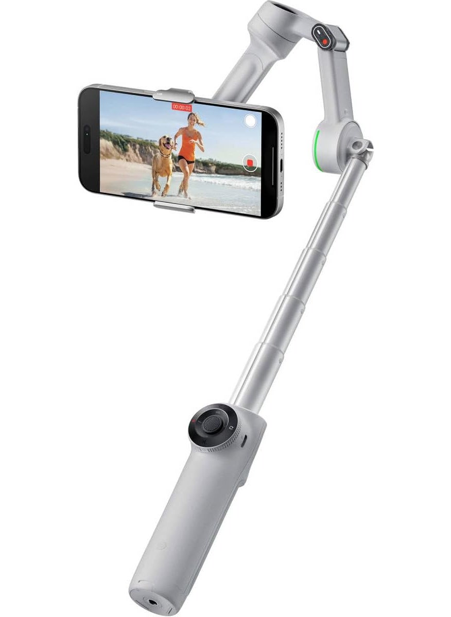 Insta360 Insta360 Flow 2 Pro Grey AIPowered Smartphone Stabilizer Auto Tracking Phone Gimbal 200 App Tracking with Apple DockKit 3Axis Stabilization Builtin TripodSelfie Stick Portable  Foldable  - Image 5