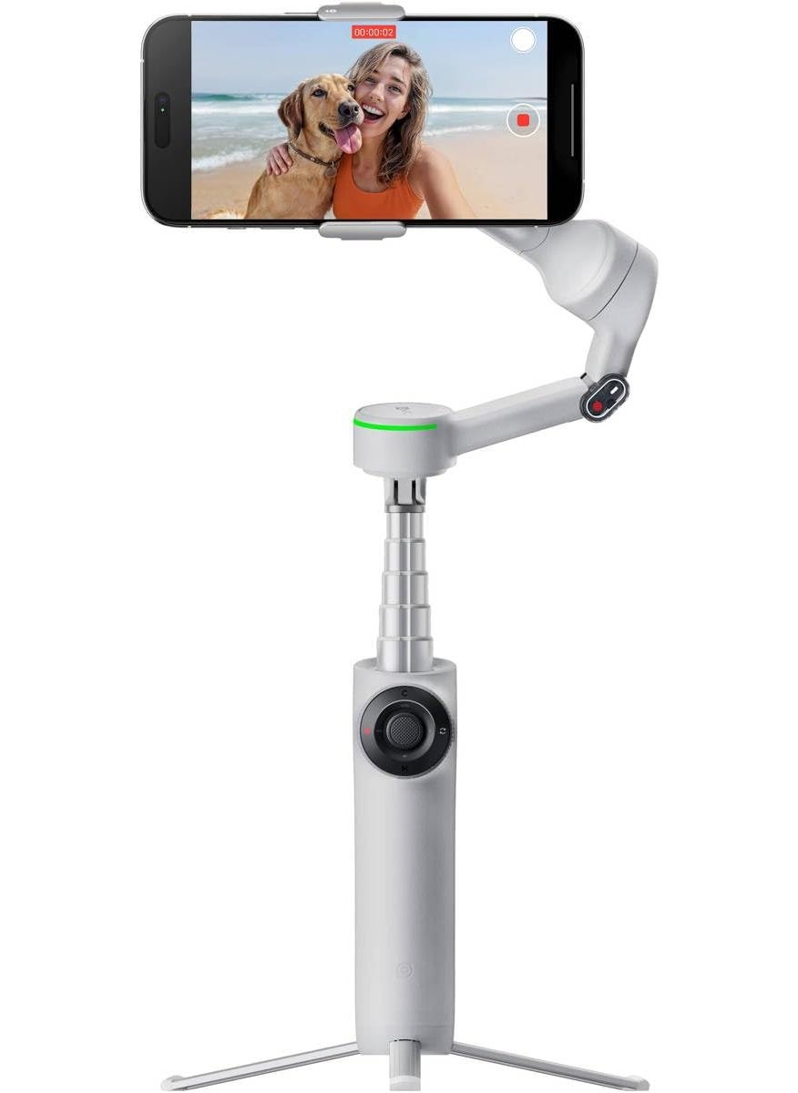 Insta360 Insta360 Flow 2 Pro Grey AIPowered Smartphone Stabilizer Auto Tracking Phone Gimbal 200 App Tracking with Apple DockKit 3Axis Stabilization Builtin TripodSelfie Stick Portable  Foldable  - Image 2