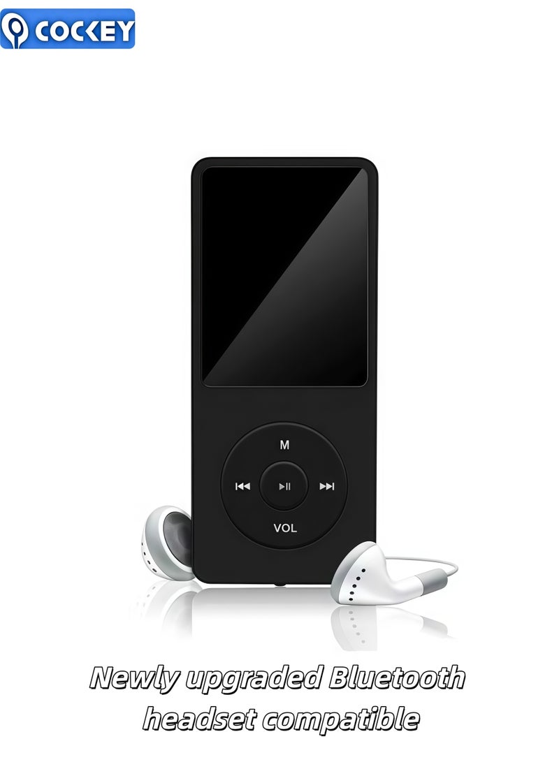 كوكي مشغل موسيقى متنقل MP3 بسعة 256 جيجابايت، تم ترقية جديد، قابل للاتصال بالبلوتوث، مع وظيفة التسجيل وسعة تخزين ضخمة تبلغ 256 جيجابايت. H310-B أسود - Image 2