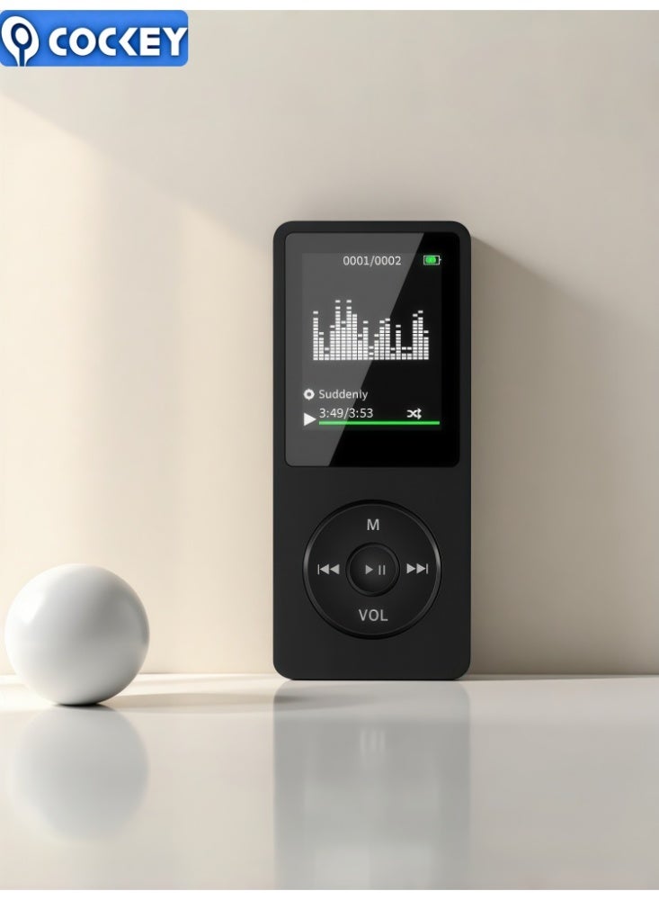 كوكي مشغل موسيقى متنقل MP3 بسعة 256 جيجابايت، تم ترقية جديد، قابل للاتصال بالبلوتوث، مع وظيفة التسجيل وسعة تخزين ضخمة تبلغ 256 جيجابايت. H310-B أسود - Image 5