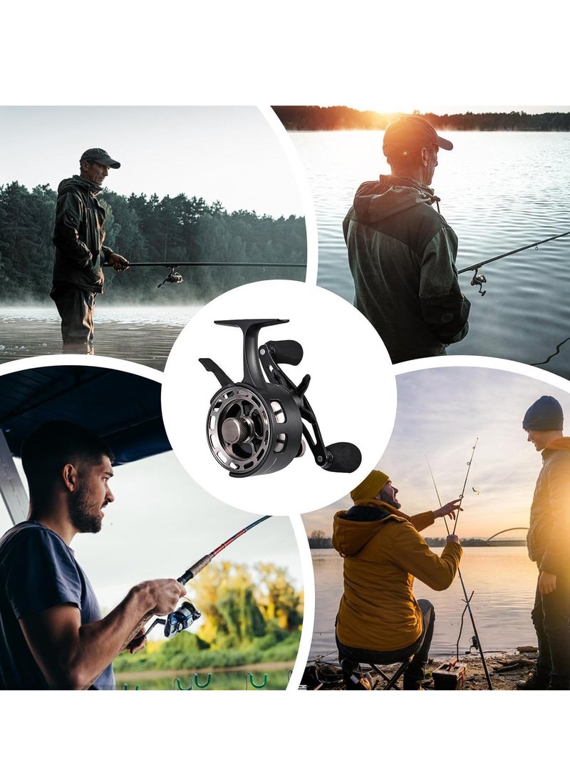 general Ice Fishing Reel - Ultra Light Fishing Reel Inline Ice Angling Reel | Spool Width In-Line Free Billiard Reel, Durable 3 + 1 BB Ice Fishing Device, Metal Spool 3.2:1 High Speed Ratio Fishing - Image 4