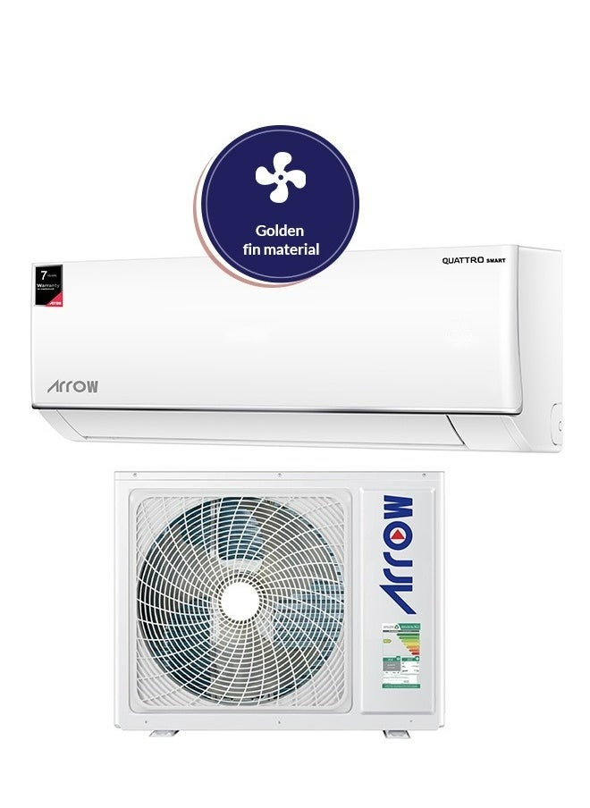 Arrow - 12100 BTU Smart Split AC, Cool Only, with Remote Control, Hidden LED Display, 4D Airflow, Sleep Mode, Drip Prevention, Supports All Mobiles with TUYA App | Model Name: RO-12SHC-S - Image 1
