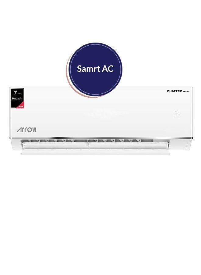 Arrow - 12100 BTU Smart Split AC, Cool Only, with Remote Control, Hidden LED Display, 4D Airflow, Sleep Mode, Drip Prevention, Supports All Mobiles with TUYA App | Model Name: RO-12SHC-S - Image 1