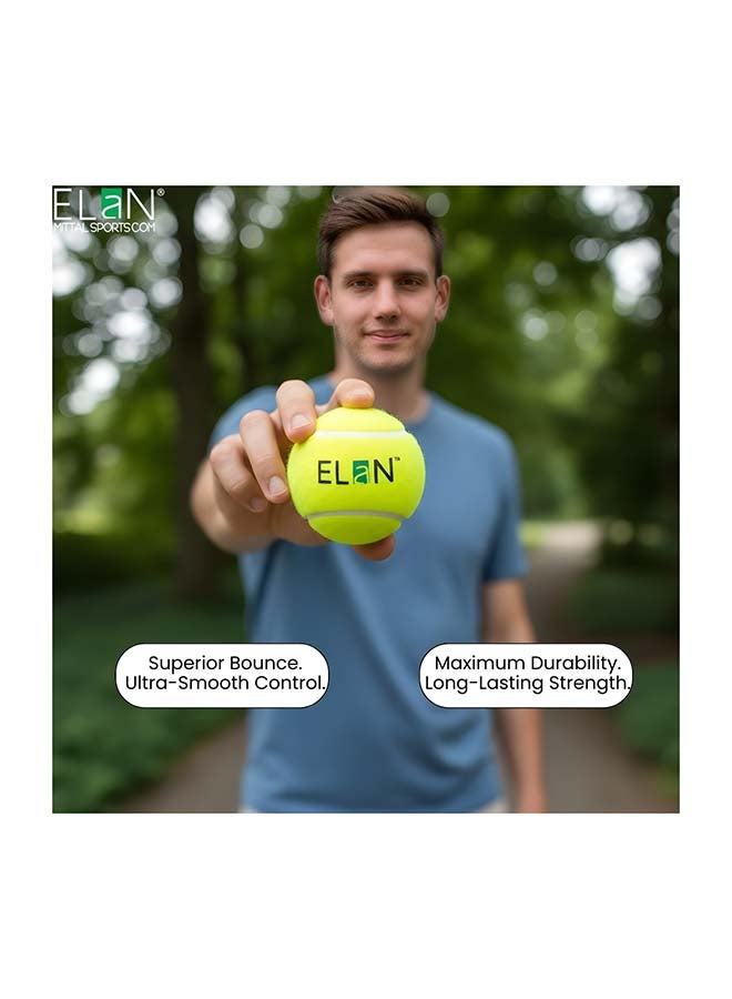 Elan Tennis Ball Pack of 3 – Durable Practice Tennis Balls with Consistent Bounce for Training, Coaching and Recreational Play - Image 2