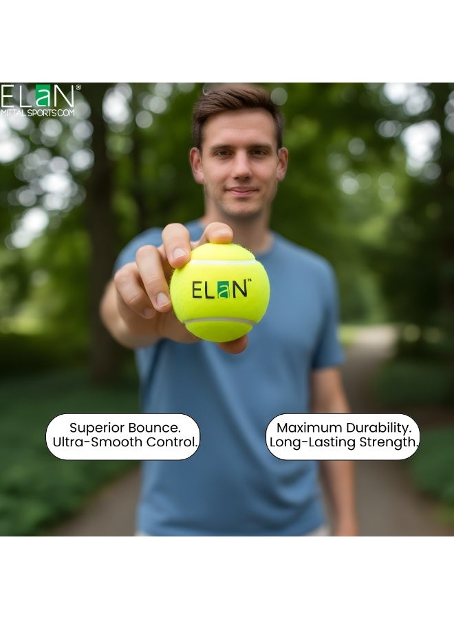 Elan Tennis Ball Pack of 3 – Durable Practice Tennis Balls with Consistent Bounce for Training, Coaching and Recreational Play - Image 2