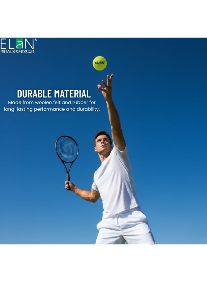 Elan Tennis Ball Pack of 3 – Durable Practice Tennis Balls with Consistent Bounce for Training, Coaching and Recreational Play - Image 3