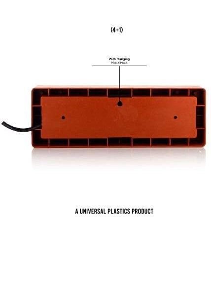 TULSI TRADERS Tulsi Traders PVC Brown Extension Board with 4 SOCKETS 1 Switchwith Extension Cord Upto 4 Yard  - Image 5