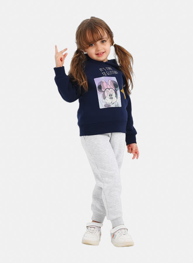 JOCKEY Kids Girl Inner Fleece Minnie Glitter Winter Pajama Set