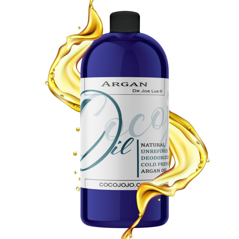 Cocojojo Deodorized Argan Oil for Hair Treatment Oils, Pure Argan Oil for Face, Unrefined Unscented Cold Pressed Extra Virgin - 32 Oz (Pack of 1) - Packaging May Vary - Image 1