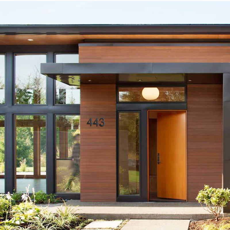 BetLight 6 Inch House Numbers- Modern Floating Stainless Steel Home Address Number Elegant Black Finish,Number 7 - Image 5