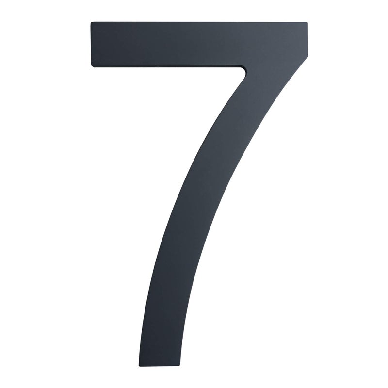 BetLight 6 Inch House Numbers- Modern Floating Stainless Steel Home Address Number Elegant Black Finish,Number 7 - Image 1