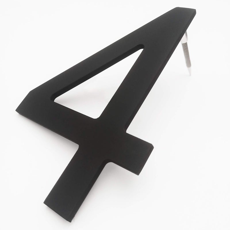 BetLight 6 Inch House Numbers- Modern Floating Stainless Steel Home Address Number Elegant Black Finish,Number 7 - Image 4