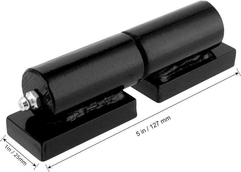 SHEUTSAN SHEUTSAN 4 Pack 5 Inch Heavy Duty Barrel Gate Hinge Weld On Barrel Gate Hinges Trailer Gate Hinges with Steel Ball Bearing for Swing Gates Trailer Ramp Gates 450lbs Load Capacity Black  - Image 2