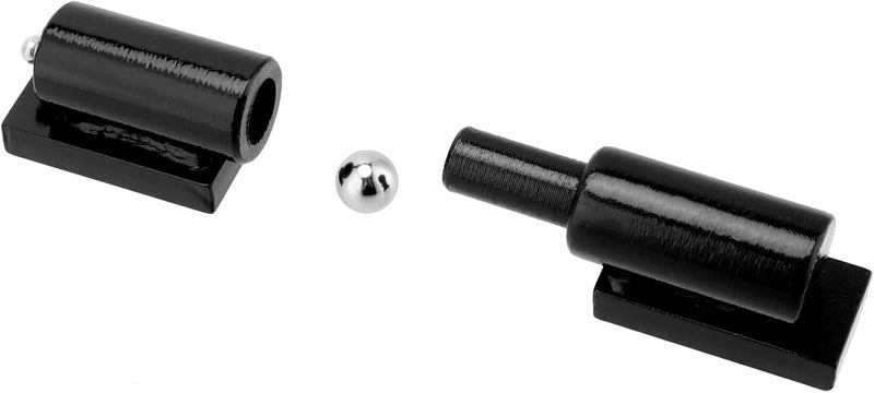 SHEUTSAN SHEUTSAN 4 Pack 5 Inch Heavy Duty Barrel Gate Hinge Weld On Barrel Gate Hinges Trailer Gate Hinges with Steel Ball Bearing for Swing Gates Trailer Ramp Gates 450lbs Load Capacity Black  - Image 3