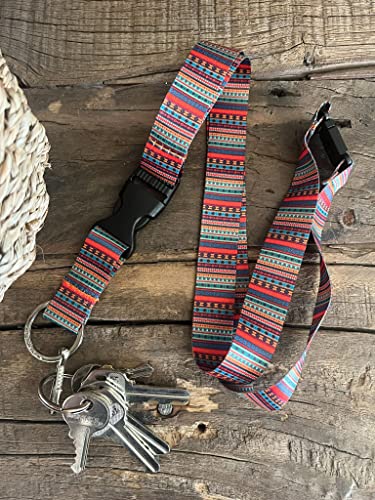 Limeloot Colorful Tribal Premium Lanyard With Breakaway Clasp and Flat Ring - Image 4