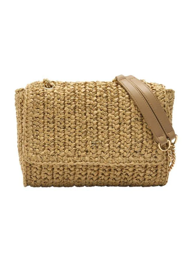 PARFOIS Straw-Effect Shoulder Bag
