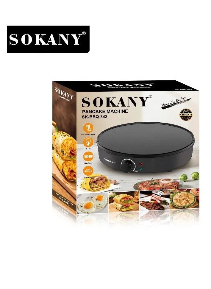 sokany Sokany New Kitchen Roti Maker Machine Crepe Non Stick Souffle Pancake Roti Maker for Hom Electric English Kitchen Appliance 1000W  - Image 4