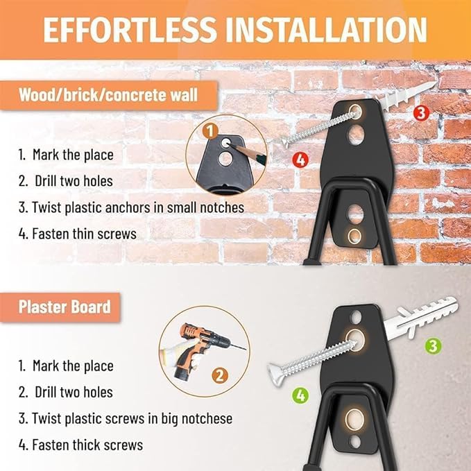 Riddhin Garagepack of 1 1 pcs Wall Hooks Organizer with AntiSlip Coating Hangers Strong Capacity Space Saving for Organizing Power Tools Ladders Bulk Items Bikes Ropes and More Equipment Pack of 1  - Image 4