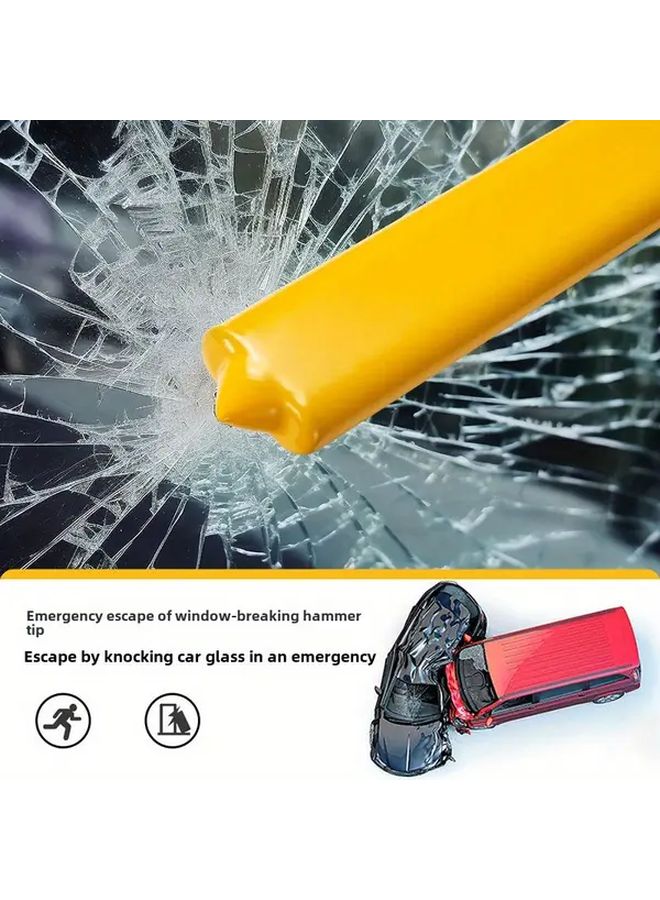 Adjustable Telescopic U Shaped Steering Wheel Lock With Double Hooks Yellow Durable Steel Anti Theft Car Lock For Enhanced Security Accessory For Modern Vehicles - Image 3
