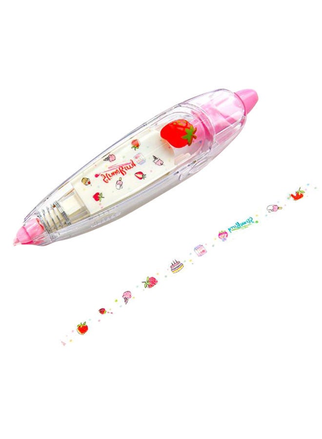 NIBEMINENT Creative Cartoon Push Type Lace Correction Tape Pink/Clear/Red 