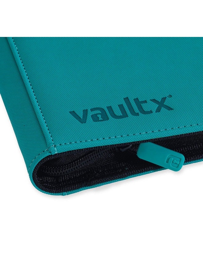 Vault X Premium Exo-Tec® Zip Binder - 4 Pocket Trading Card Album Folder - 160 Side Loading Pocket Binder For Tcg (Teal) - Image 4