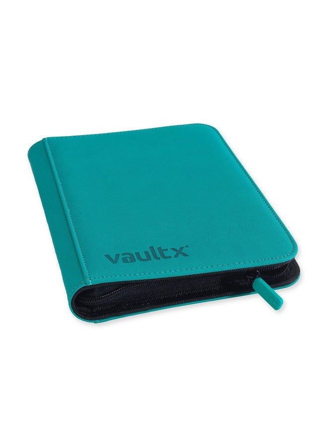 Vault X Premium Exo-Tec® Zip Binder - 4 Pocket Trading Card Album Folder - 160 Side Loading Pocket Binder For Tcg (Teal) - Image 1