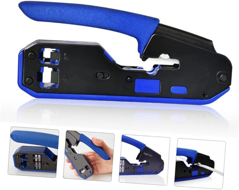 كماشة كبس كابل الشبكة المحترفة أداة متعددة الوظائف للقطع والتجريد وكابلات PP - Image 4