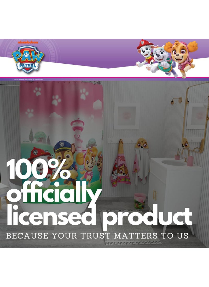 Franco Franco Paw Patrol Girl Skye Bath Microfiber Shower Curtain  72x72  (Officially Licensed Product)  - Image 4