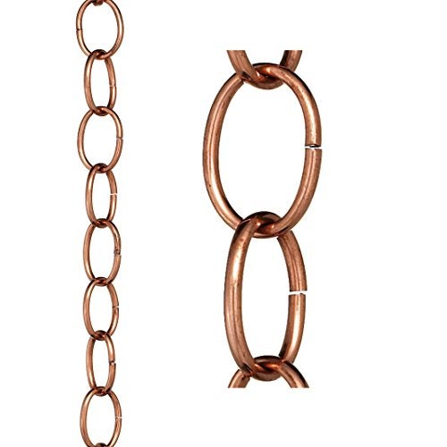 Good Directions 485P-8 Chain Link Rain Chain 8-1/2 Feet Long, 12 Large Figures, 100% Pure Copper - Image 1