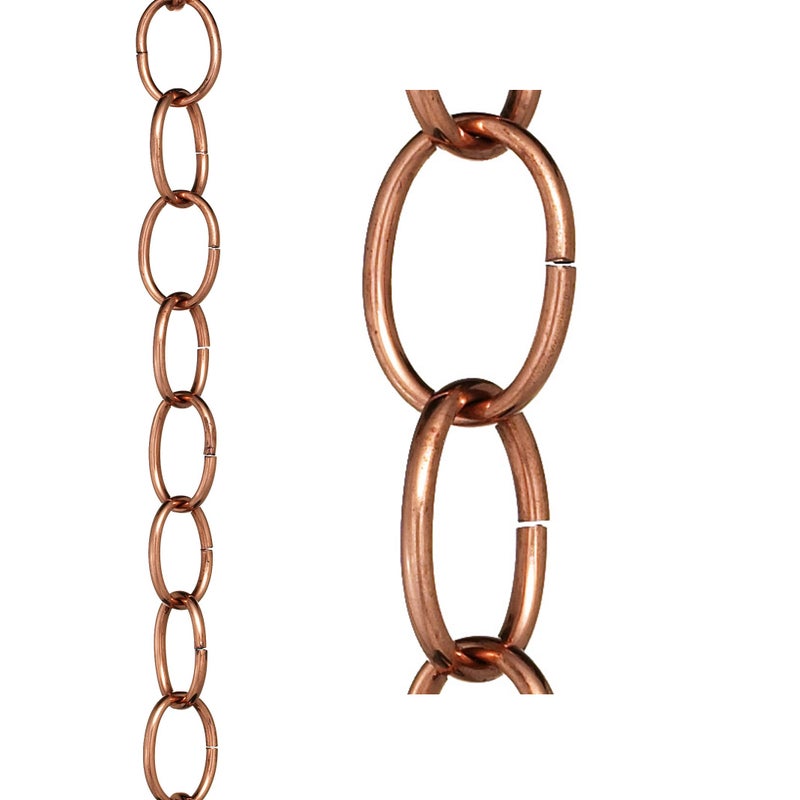 Good Directions 485P-8 Chain Link Rain Chain 8-1/2 Feet Long, 12 Large Figures, 100% Pure Copper - Image 4