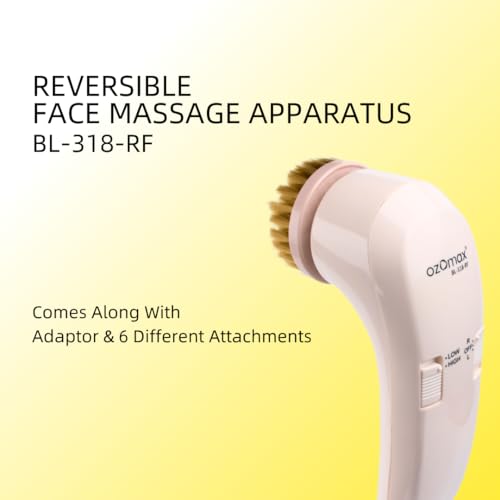 Ozomax Reversible Face Handheld Massager Apparatus - Dual Direction Rotation for Personalized Facial Massage and Relaxation, Multicolour - Image 2