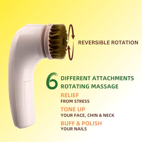 Ozomax Reversible Face Handheld Massager Apparatus - Dual Direction Rotation for Personalized Facial Massage and Relaxation, Multicolour - Image 3