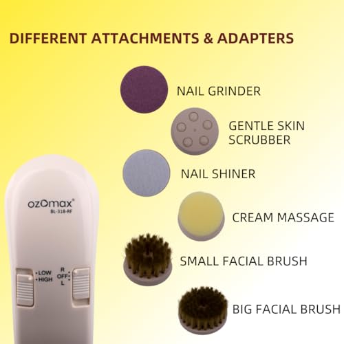 Ozomax Reversible Face Handheld Massager Apparatus - Dual Direction Rotation for Personalized Facial Massage and Relaxation, Multicolour - Image 4